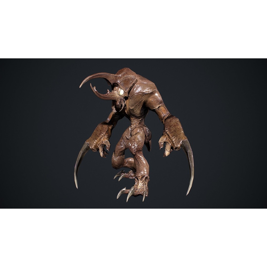 Bug Creature 3D Model – Low Poly Fantasy Character, Rigged, PBR - View 15