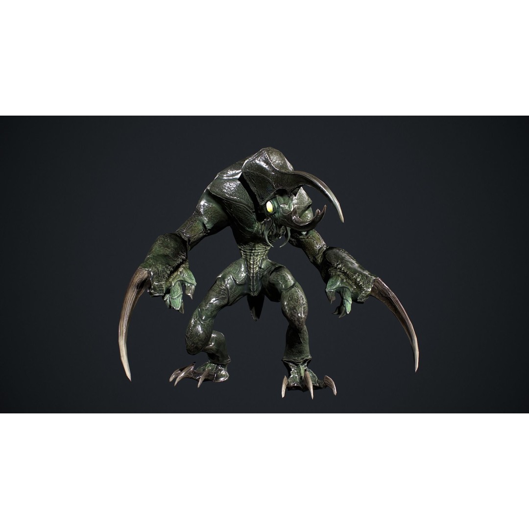 Bug Creature 3D Model – Low Poly Fantasy Character, Rigged, PBR - View 16