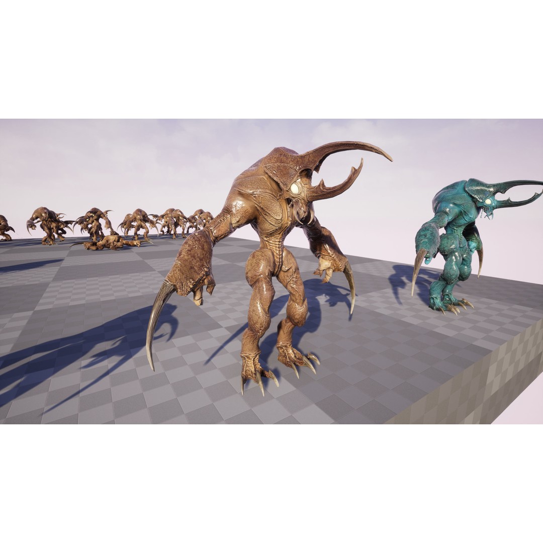Bug Creature 3D Model – Low Poly Fantasy Character, Rigged, PBR - View 19