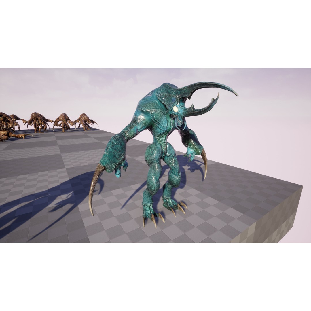 Bug Creature 3D Model – Low Poly Fantasy Character, Rigged, PBR - View 21