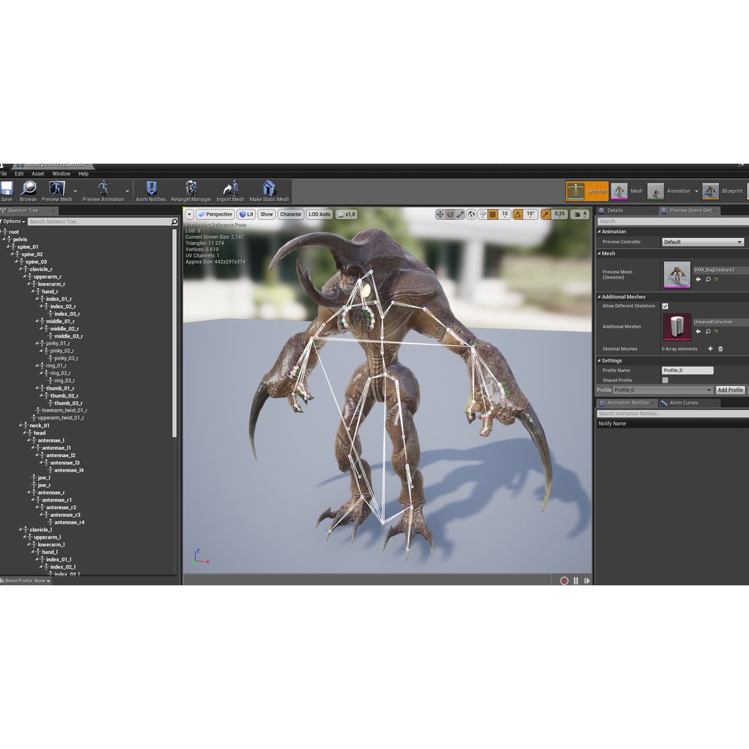 Bug Creature 3D Model – Low Poly Fantasy Character, Rigged, PBR - View 23