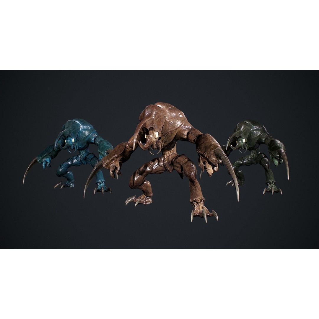 Bug Creature 3D Model – Low Poly Fantasy Character, Rigged, PBR - View 4