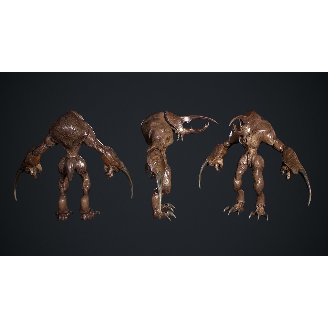 Bug Creature 3D Model – Low Poly Fantasy Character, Rigged, PBR - View 5