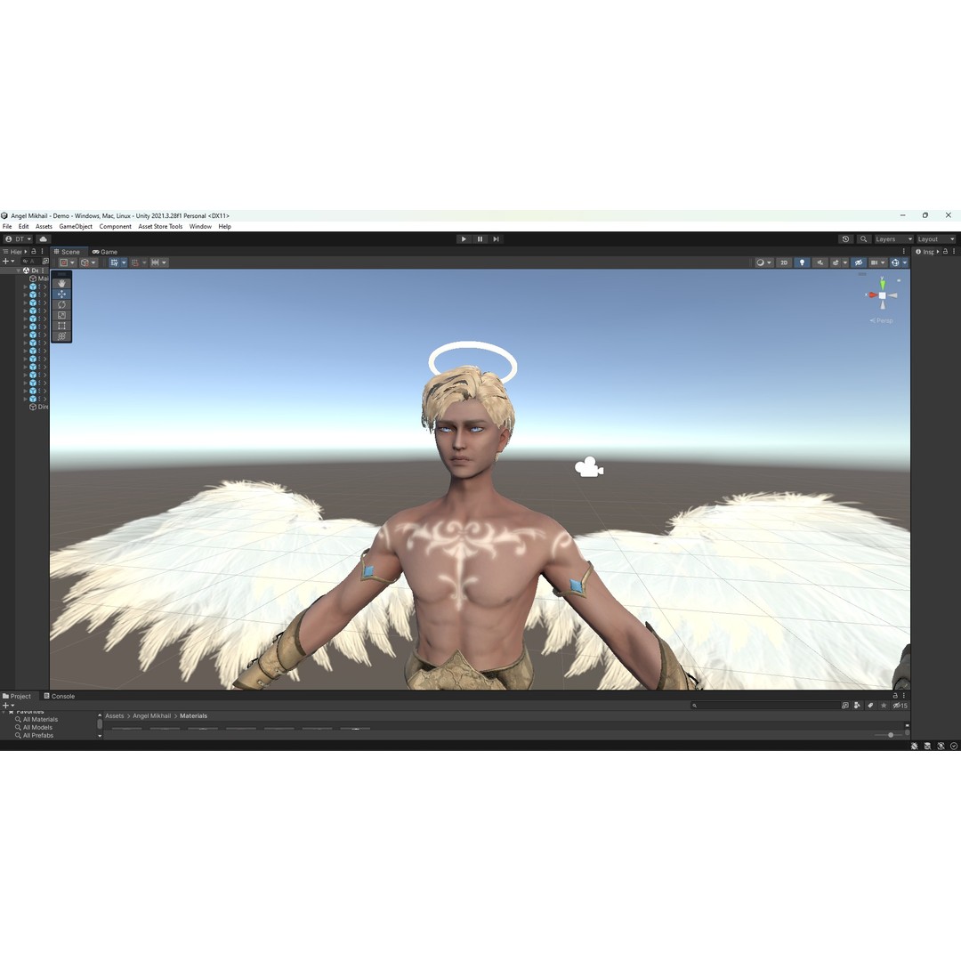 Angel Mikhail 3D Model – Low Poly Rigged Character for Games - View 10