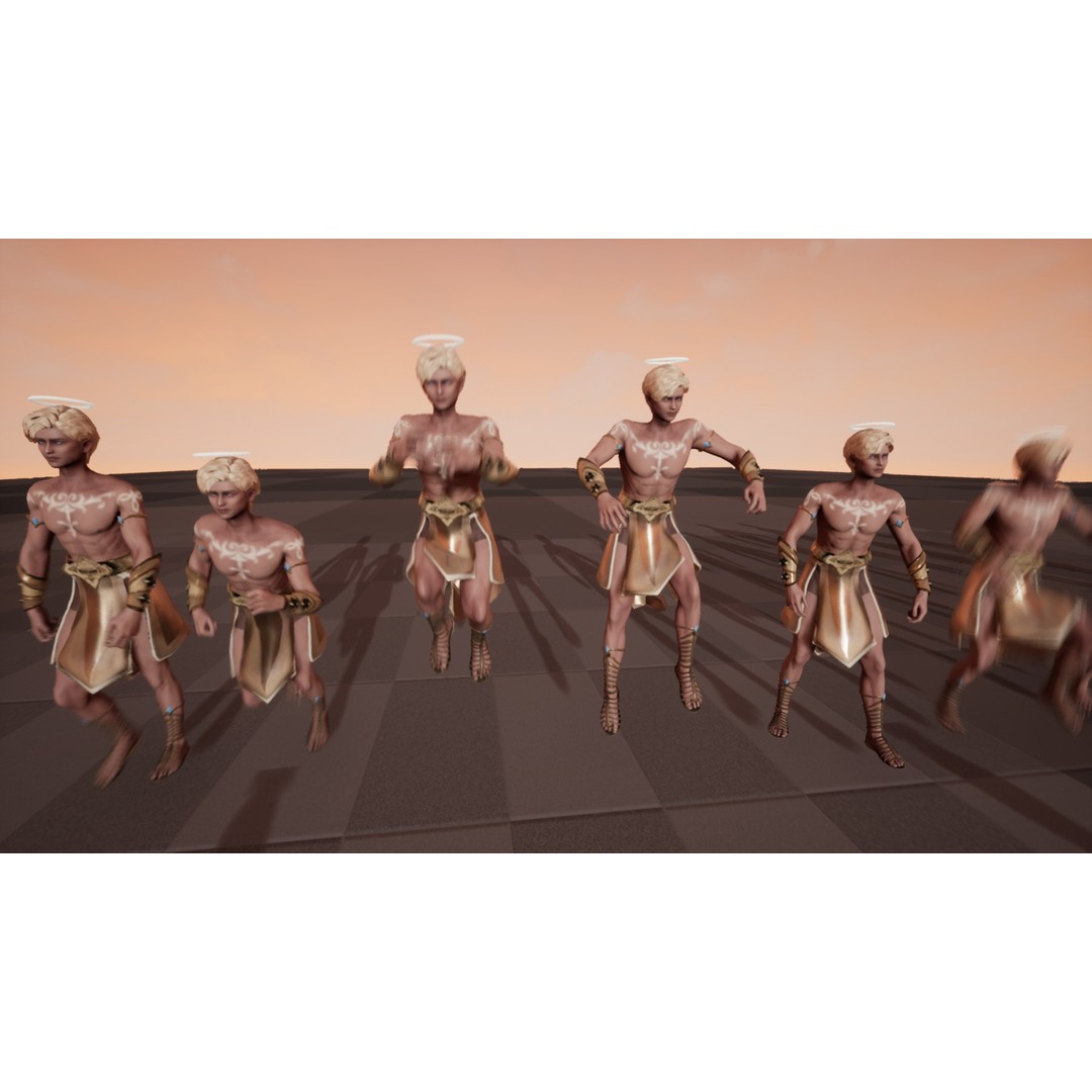 Angel Mikhail 3D Model – Low Poly Rigged Character for Games - View 12