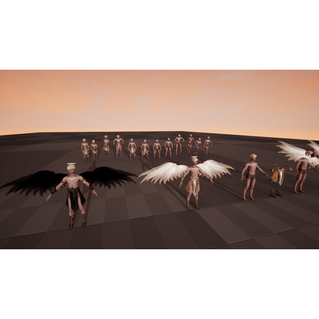 Angel Mikhail 3D Model – Low Poly Rigged Character for Games - View 9