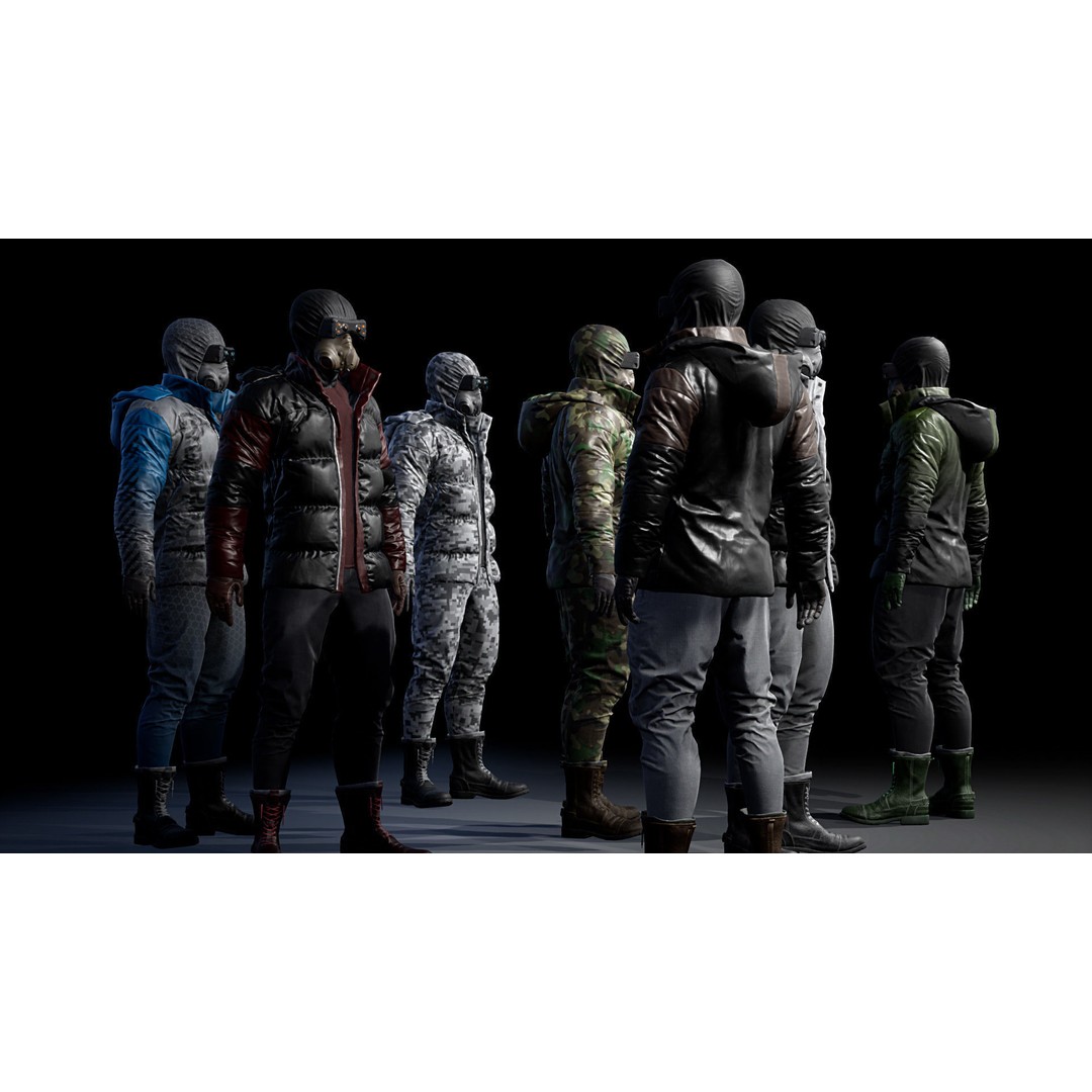 Cyberpunk Explorer 3D Model – Low Poly Game-Ready Character, FBX - View 12