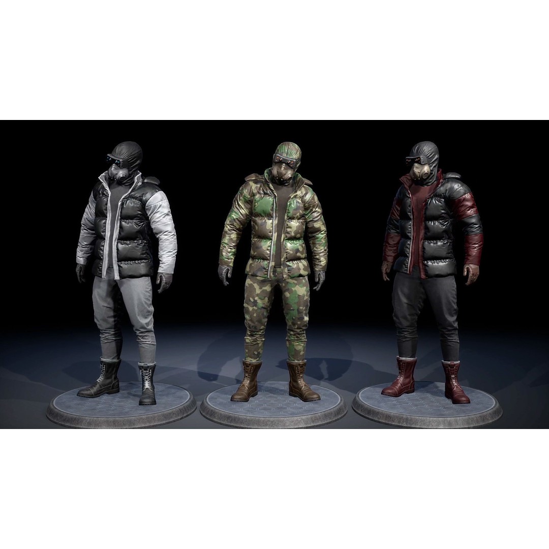 Cyberpunk Explorer 3D Model – Low Poly Game-Ready Character, FBX - View 14