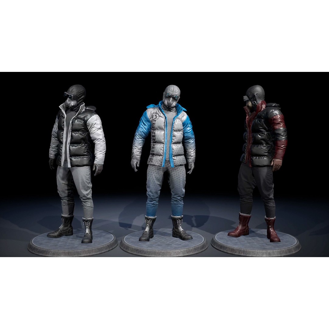 Cyberpunk Explorer 3D Model – Low Poly Game-Ready Character, FBX - View 15