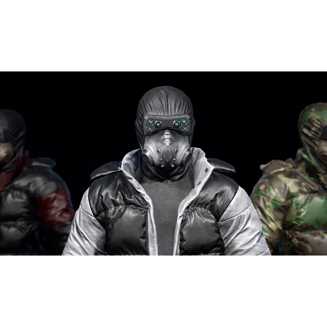 Cyberpunk Explorer 3D Model – Low Poly Game-Ready Character, FBX - View 2