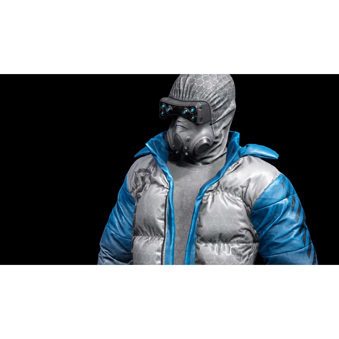 Cyberpunk Explorer 3D Model – Low Poly Game-Ready Character, FBX - View 5