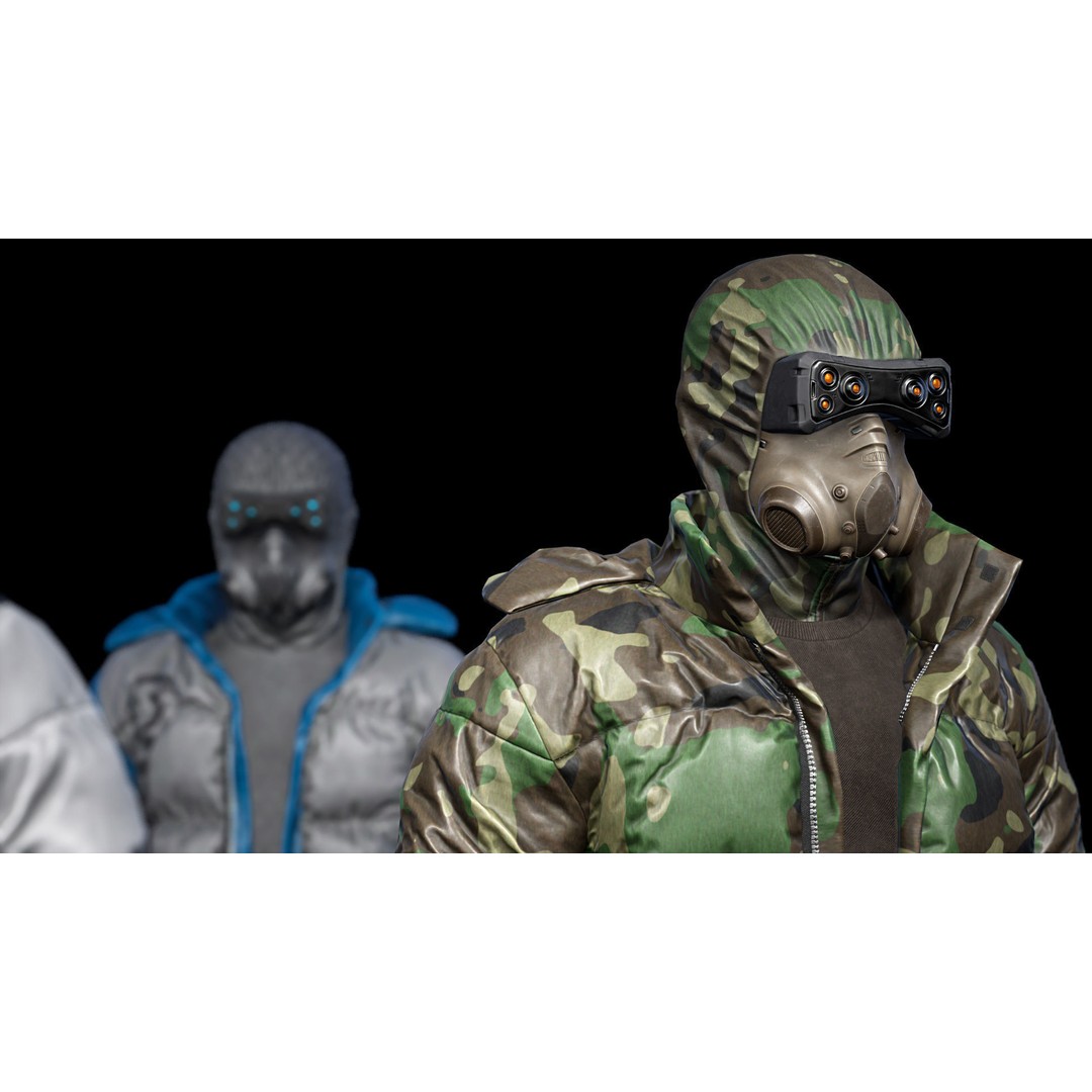 Cyberpunk Explorer 3D Model – Low Poly Game-Ready Character, FBX - View 6