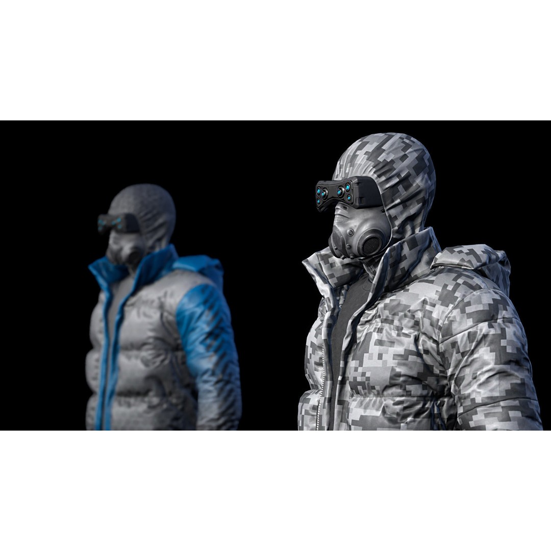 Cyberpunk Explorer 3D Model – Low Poly Game-Ready Character, FBX - View 7