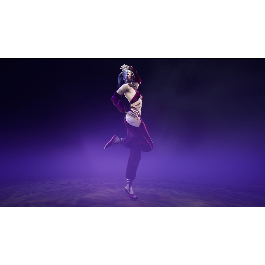 Dancer 3D Model – Low Poly Rigged Character with PBR Textures - View 10