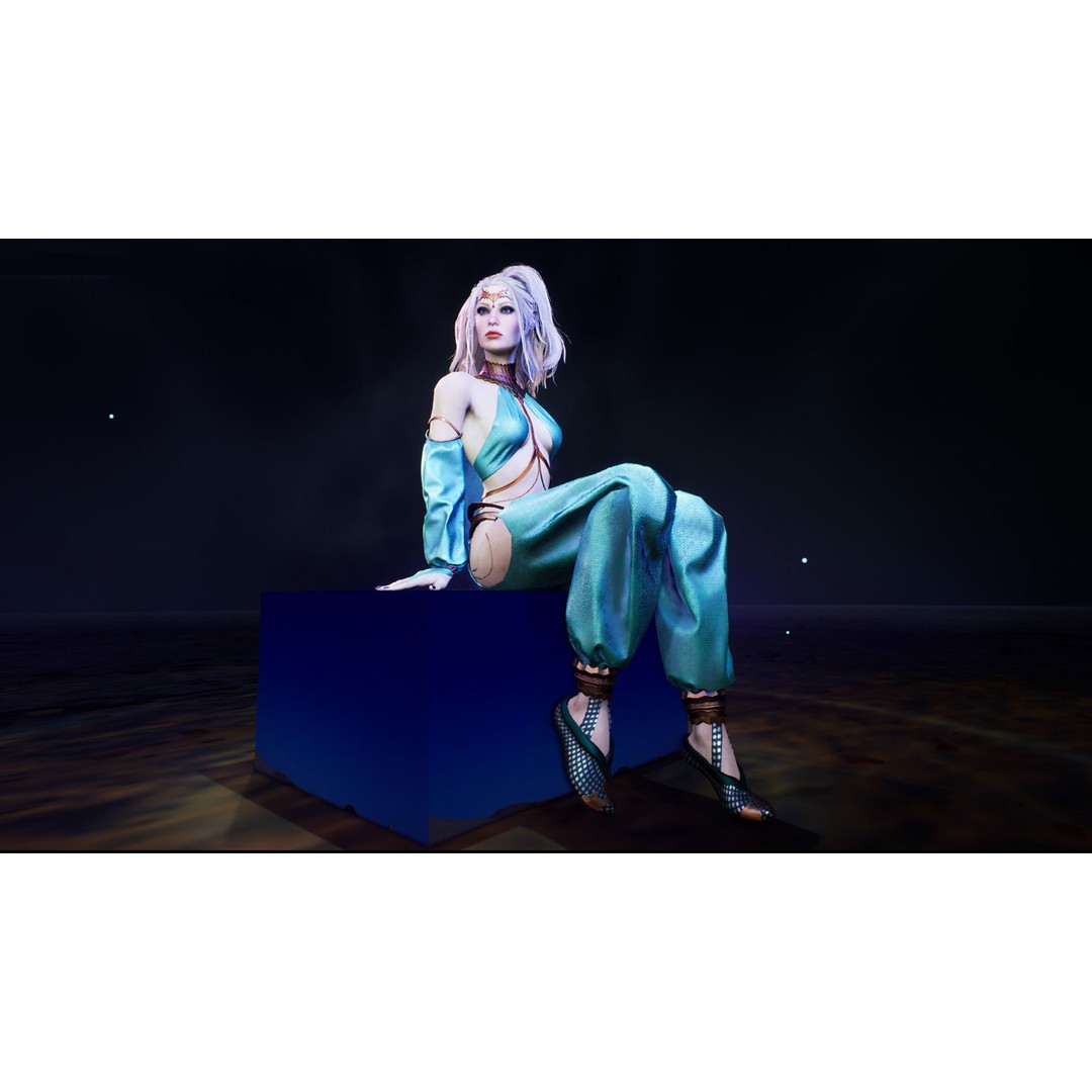 Dancer 3D Model – Low Poly Rigged Character with PBR Textures - View 18