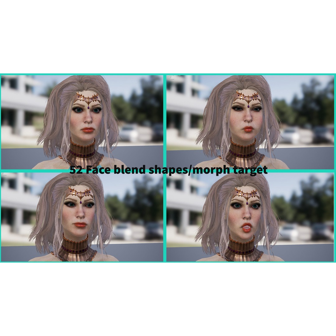 Dancer 3D Model – Low Poly Rigged Character with PBR Textures - View 22