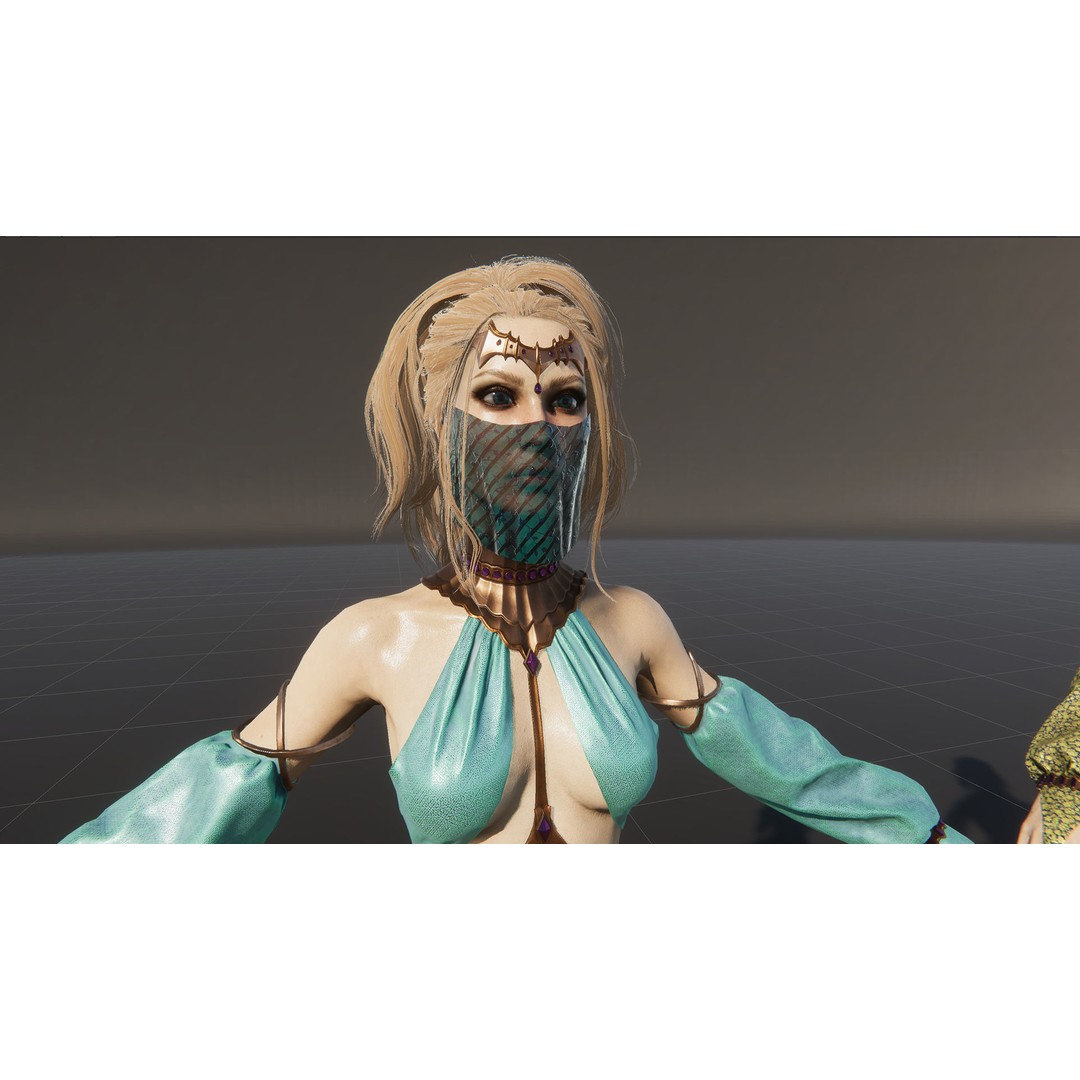 Dancer 3D Model – Low Poly Rigged Character with PBR Textures - View 27