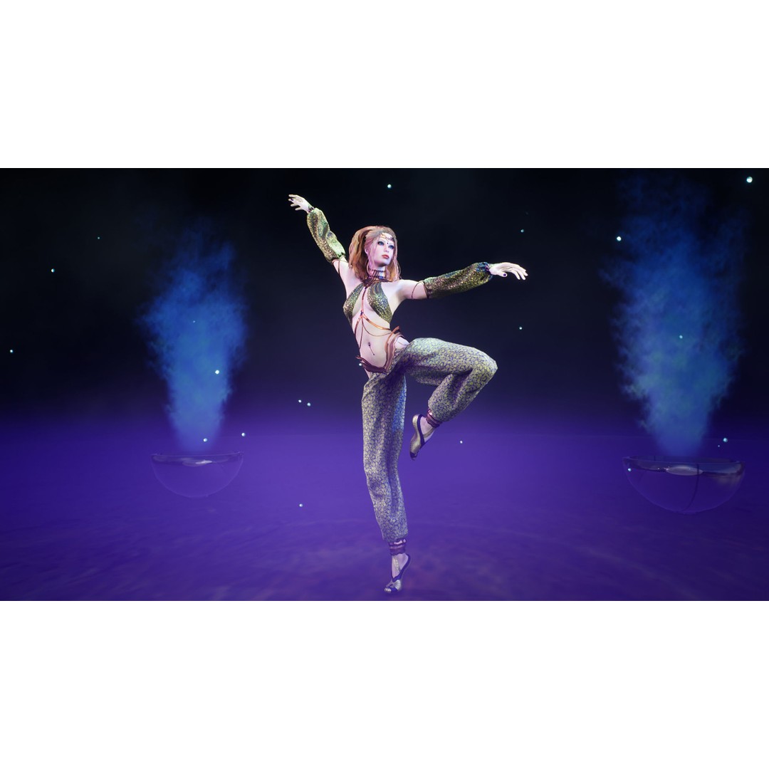 Dancer 3D Model – Low Poly Rigged Character with PBR Textures - View 4