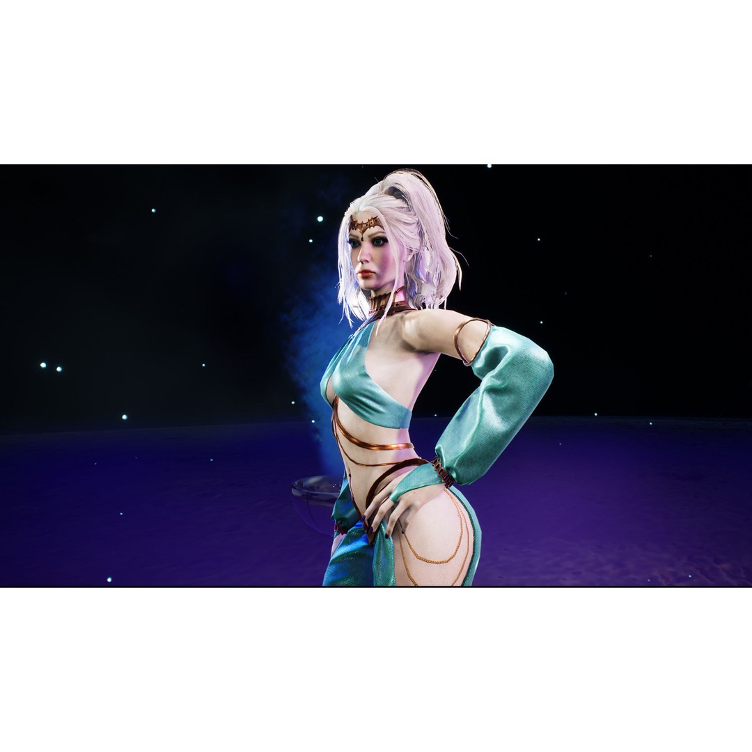 Dancer 3D Model – Low Poly Rigged Character with PBR Textures - View 5