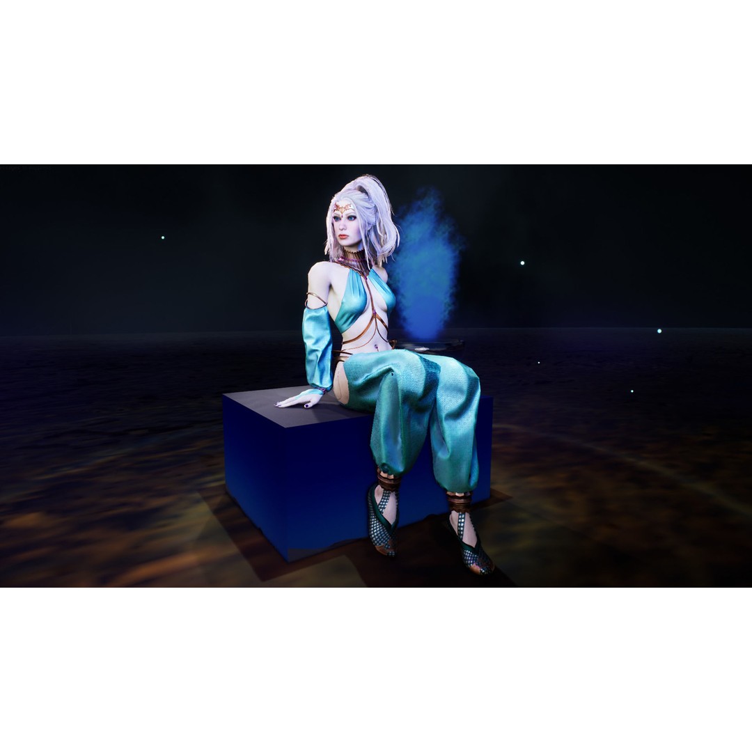 Dancer 3D Model – Low Poly Rigged Character with PBR Textures - View 7