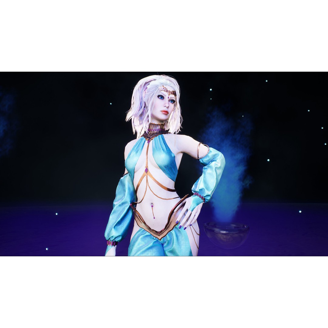 Dancer 3D Model – Low Poly Rigged Character with PBR Textures - View 9