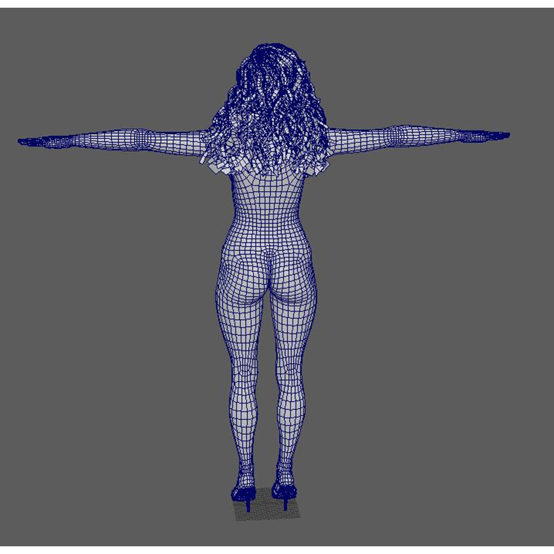 Shakira 3D Model – Low Poly Rigged Character for Animation, FBX, OBJ