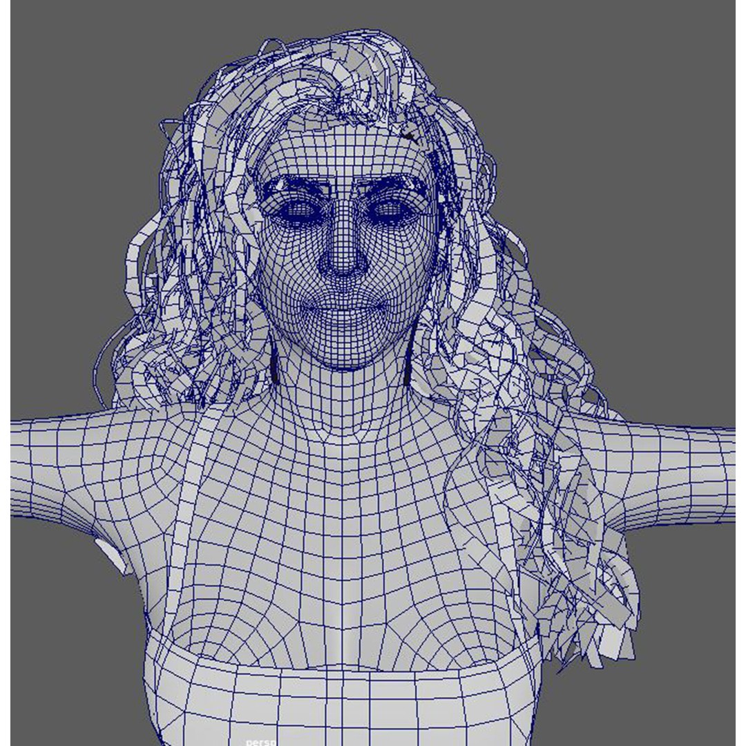 Shakira 3D Model – Low Poly Rigged Character for Animation, FBX, OBJ - View 18