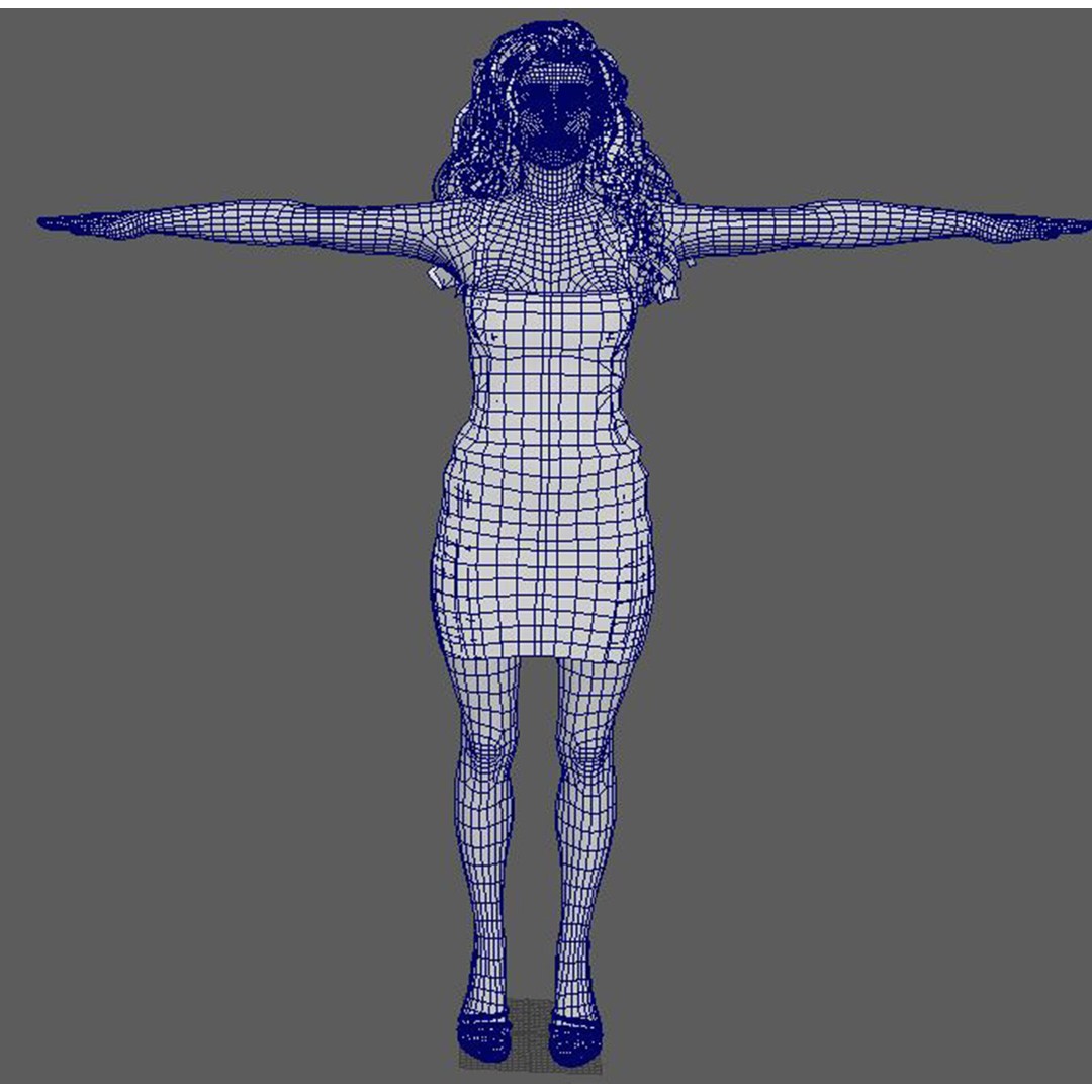 Shakira 3D Model – Low Poly Rigged Character for Animation, FBX, OBJ - View 19