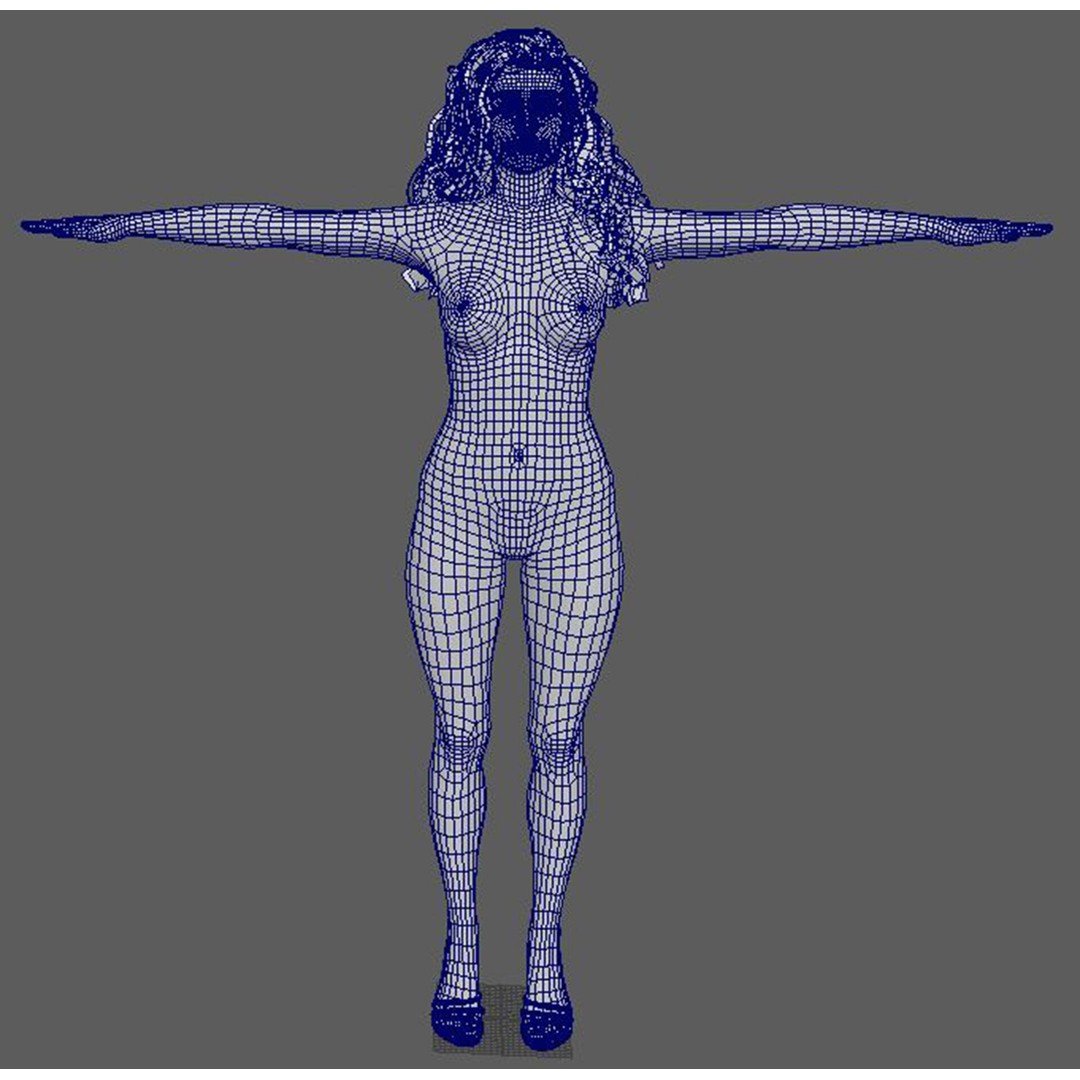 Shakira 3D Model – Low Poly Rigged Character for Animation, FBX, OBJ - View 20