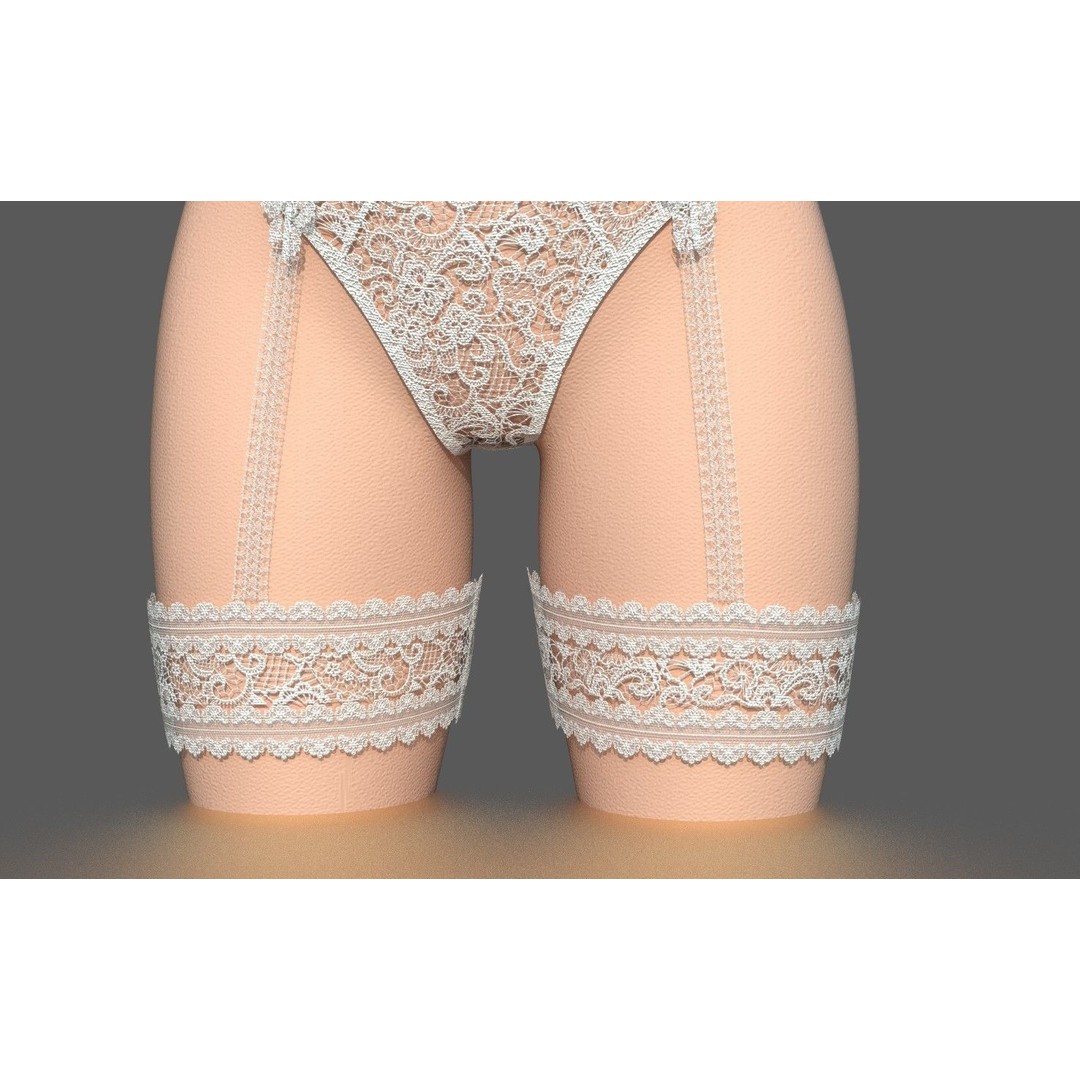 Lingerie 3D Model – Low Poly Fashion Asset, PBR Textures, FBX - View 12