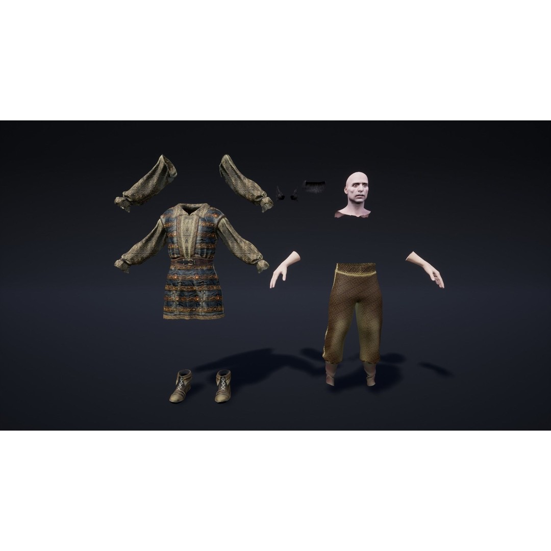 Medieval NPC Male Pack 3D Model – Low Poly Game Ready Characters, FBX - View 10