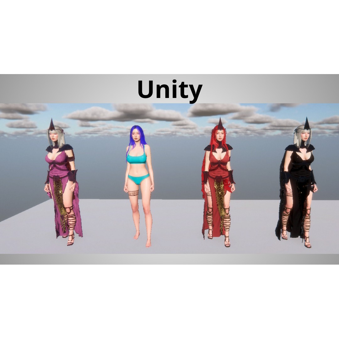 Egyptian Woman 3D Model – Low Poly Game Ready Character, FBX - View 12