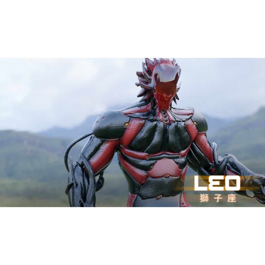 Cyborg Leo 3D Model – Low Poly Rigged Character with Katana