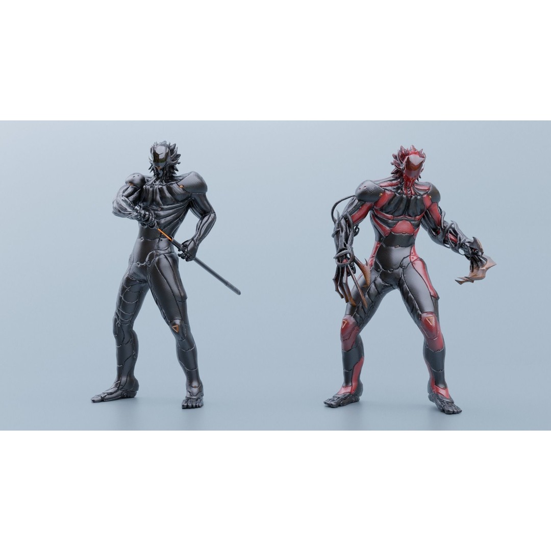 Cyborg Leo 3D Model – Low Poly Rigged Character with Katana - View 19