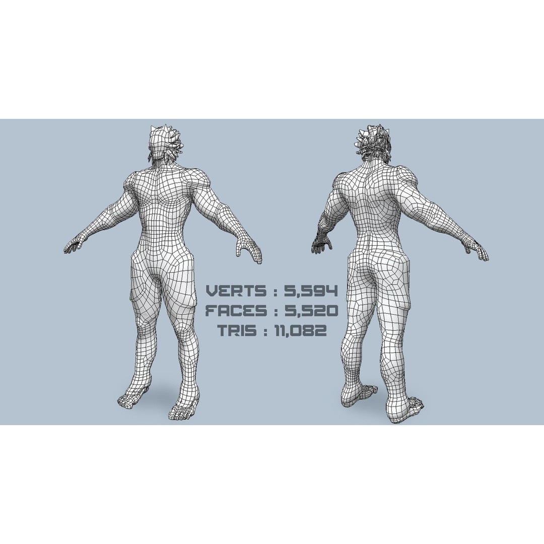 Cyborg Leo 3D Model – Low Poly Rigged Character with Katana - View 27