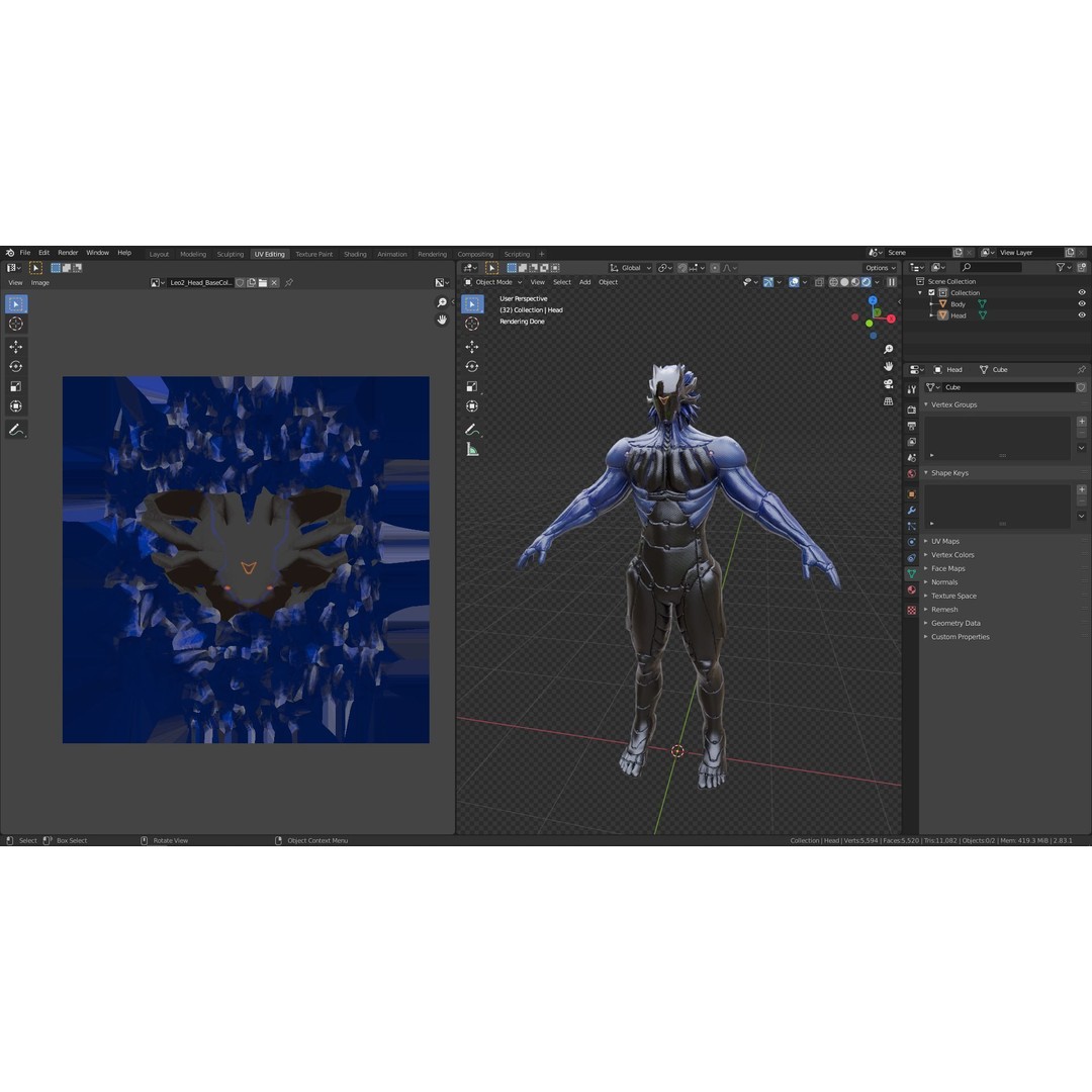 Cyborg Leo 3D Model – Low Poly Rigged Character with Katana - View 29