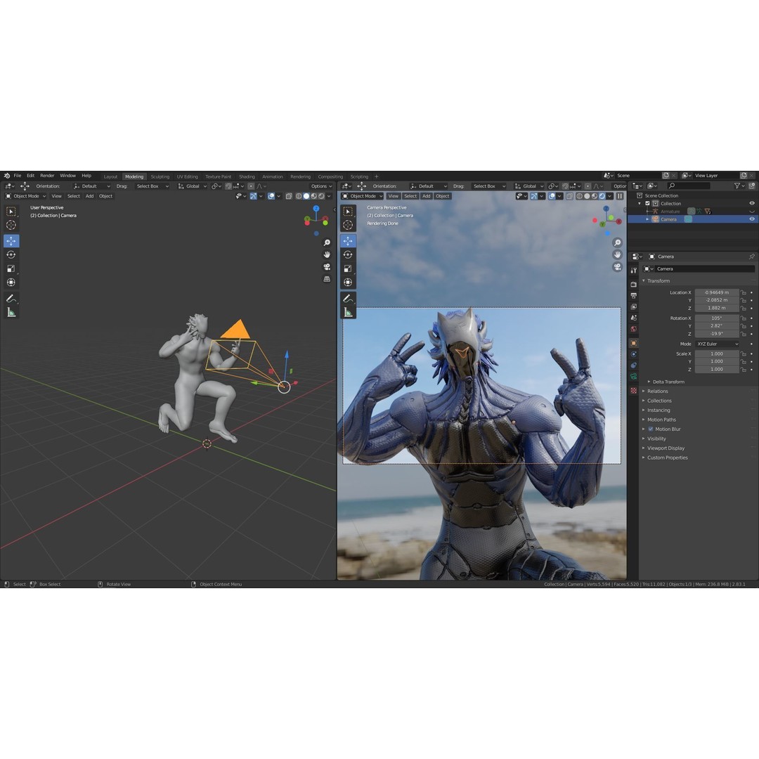 Cyborg Leo 3D Model – Low Poly Rigged Character with Katana - View 31