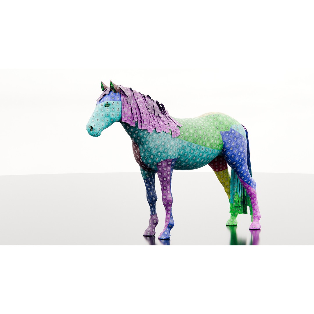 Horse 3D Model – Realistic Low-Poly Rigged Character for Animation - View 10