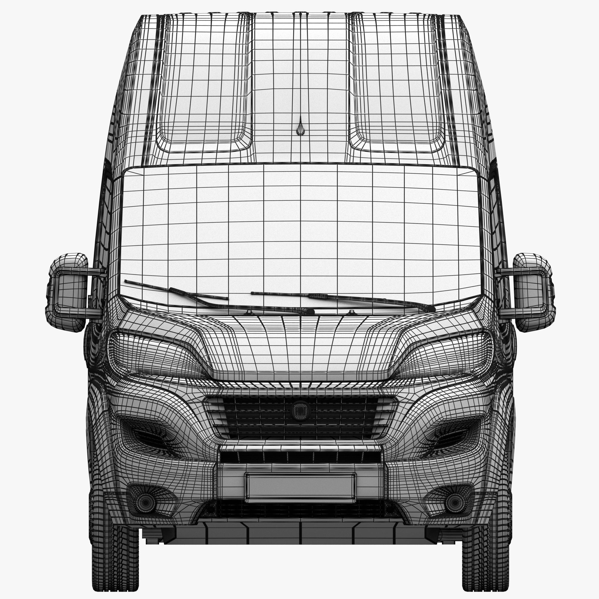 FIAT Ducato LWB L3H3 - Game-Ready 3D Model - View 21