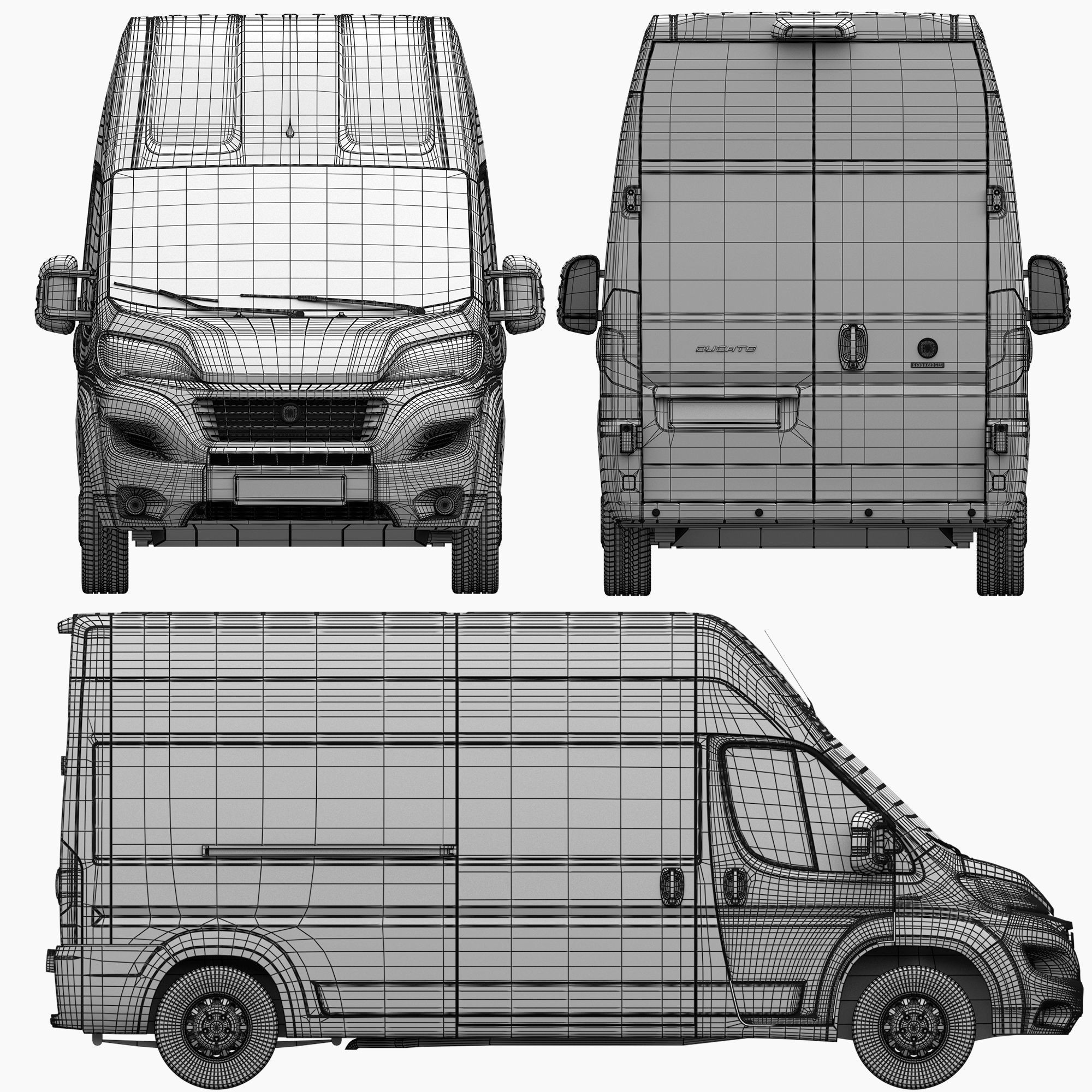 FIAT Ducato LWB L3H3 - Game-Ready 3D Model - View 26