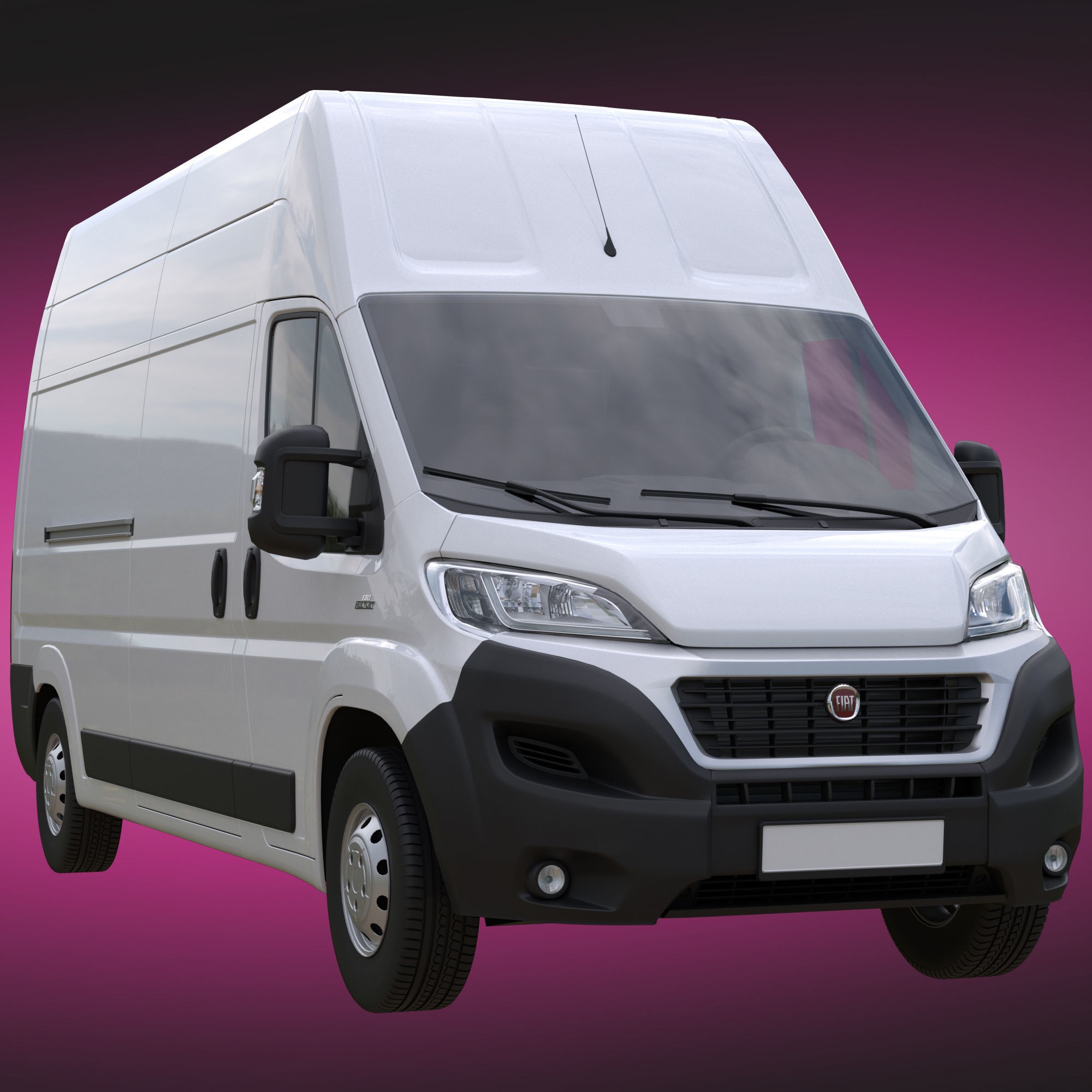 FIAT Ducato LWB L3H3 - Game-Ready 3D Model - View 3