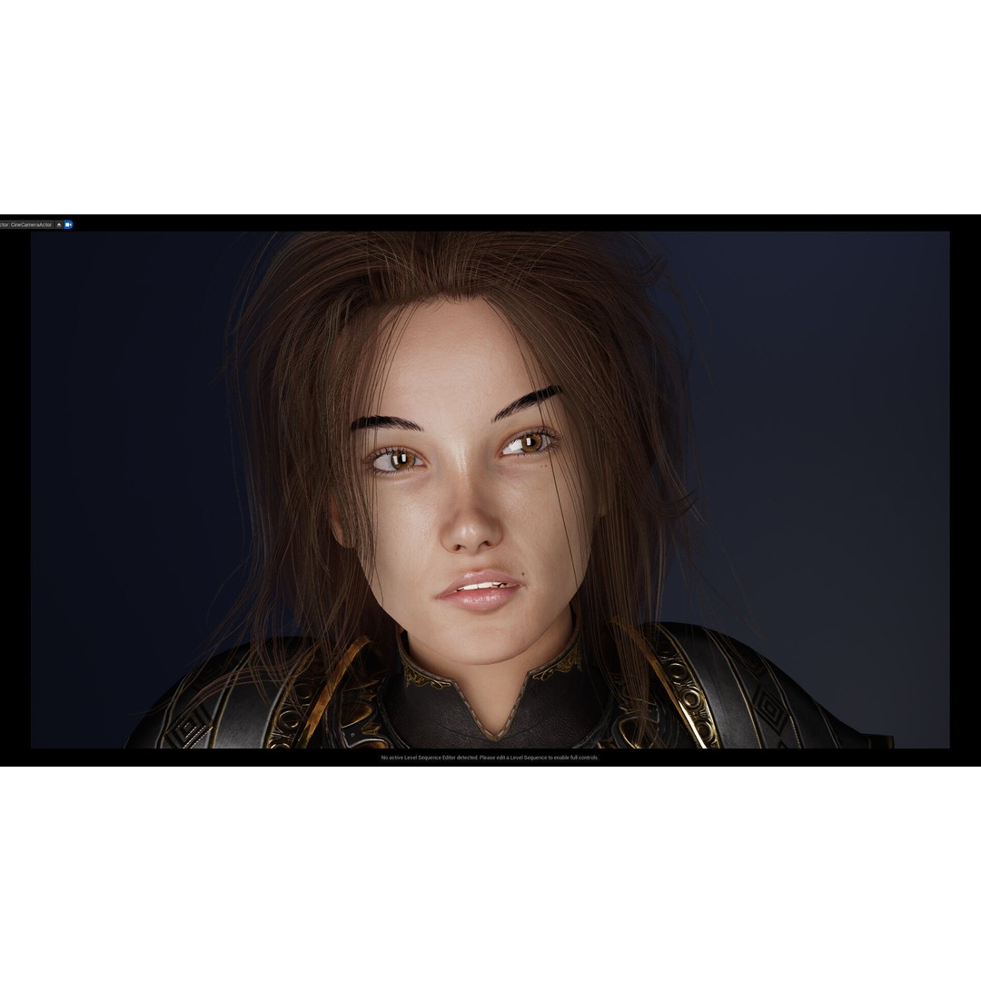 Knight Girl 3D Model – Low Poly Fantasy Character, Rigged, FBX - View 14