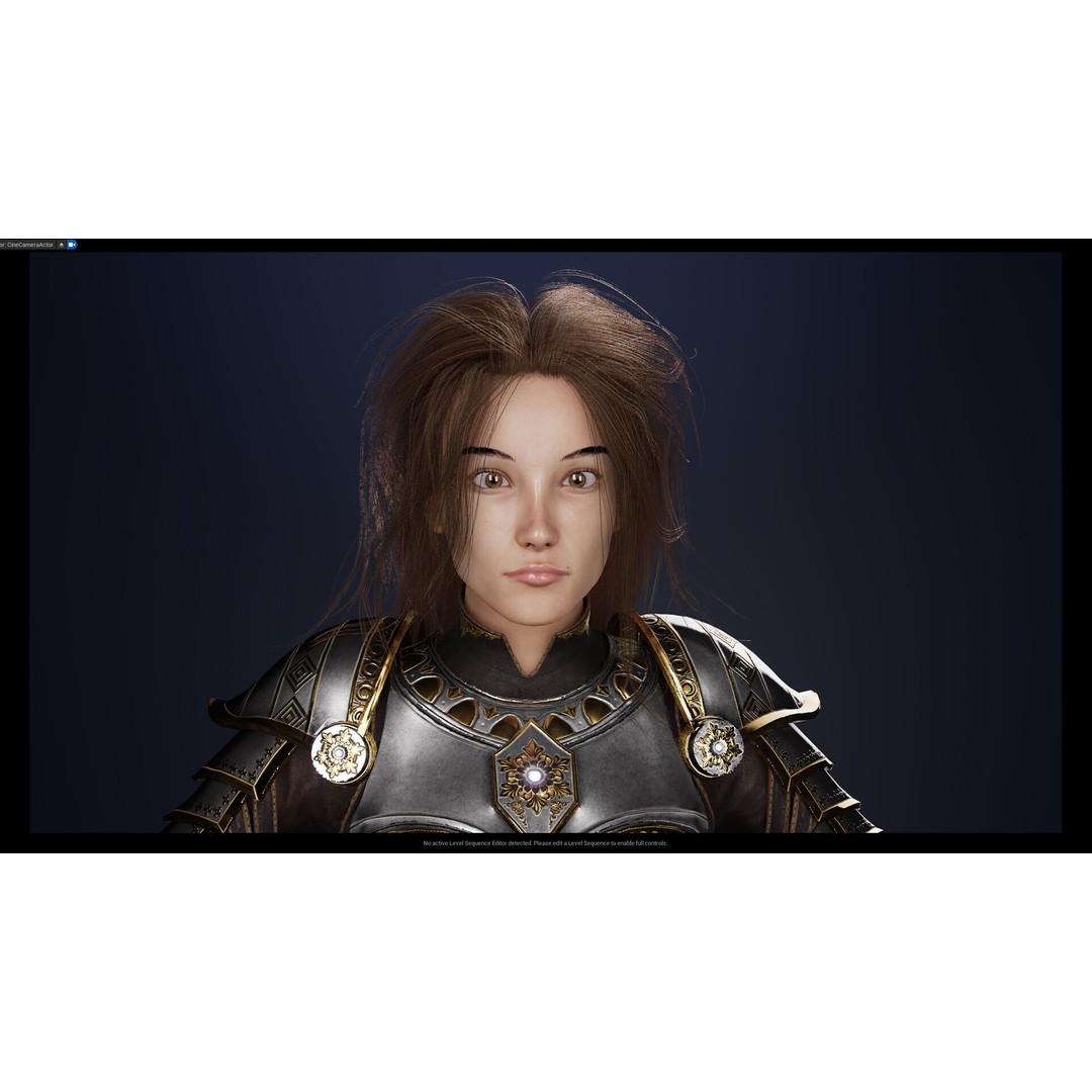 Knight Girl 3D Model – Low Poly Fantasy Character, Rigged, FBX - View 21