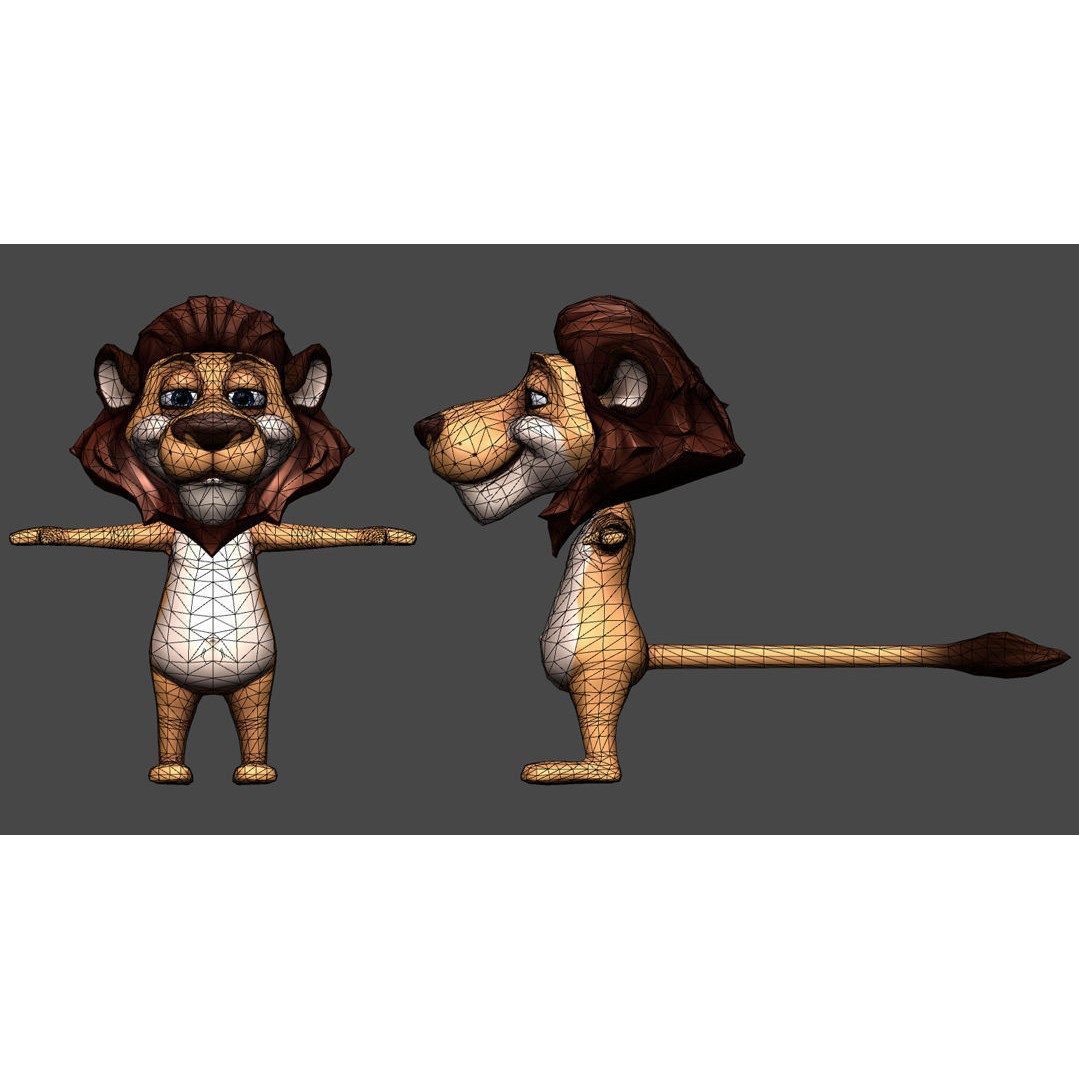 Jungle Animal Friends 3D Model – Low Poly Rigged Characters, FBX - View 15