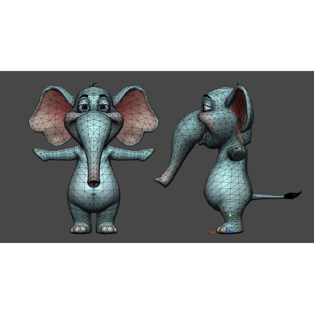 Jungle Animal Friends 3D Model – Low Poly Rigged Characters, FBX - View 17