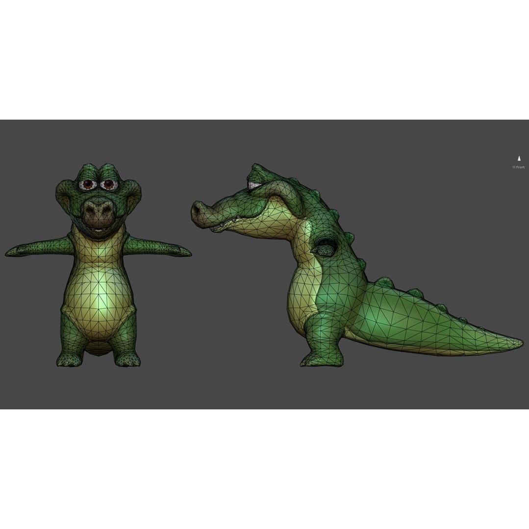 Jungle Animal Friends 3D Model – Low Poly Rigged Characters, FBX - View 22