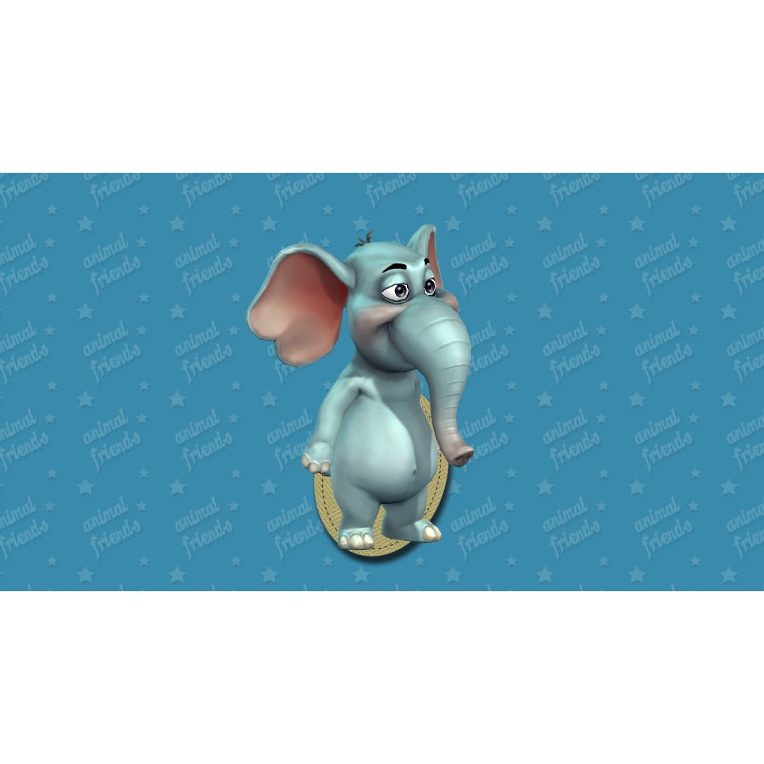 Jungle Animal Friends 3D Model – Low Poly Rigged Characters, FBX - View 24