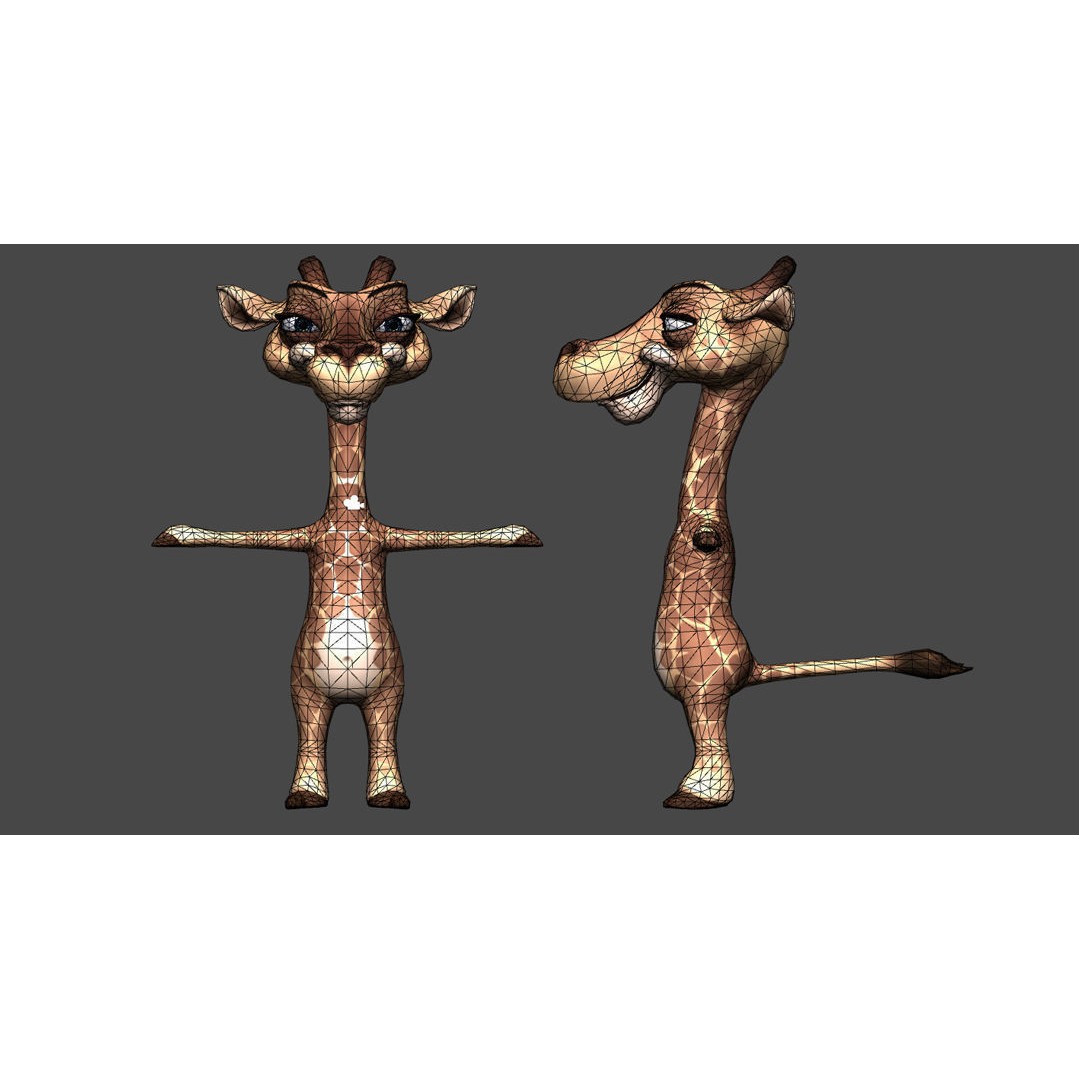 Jungle Animal Friends 3D Model – Low Poly Rigged Characters, FBX - View 25