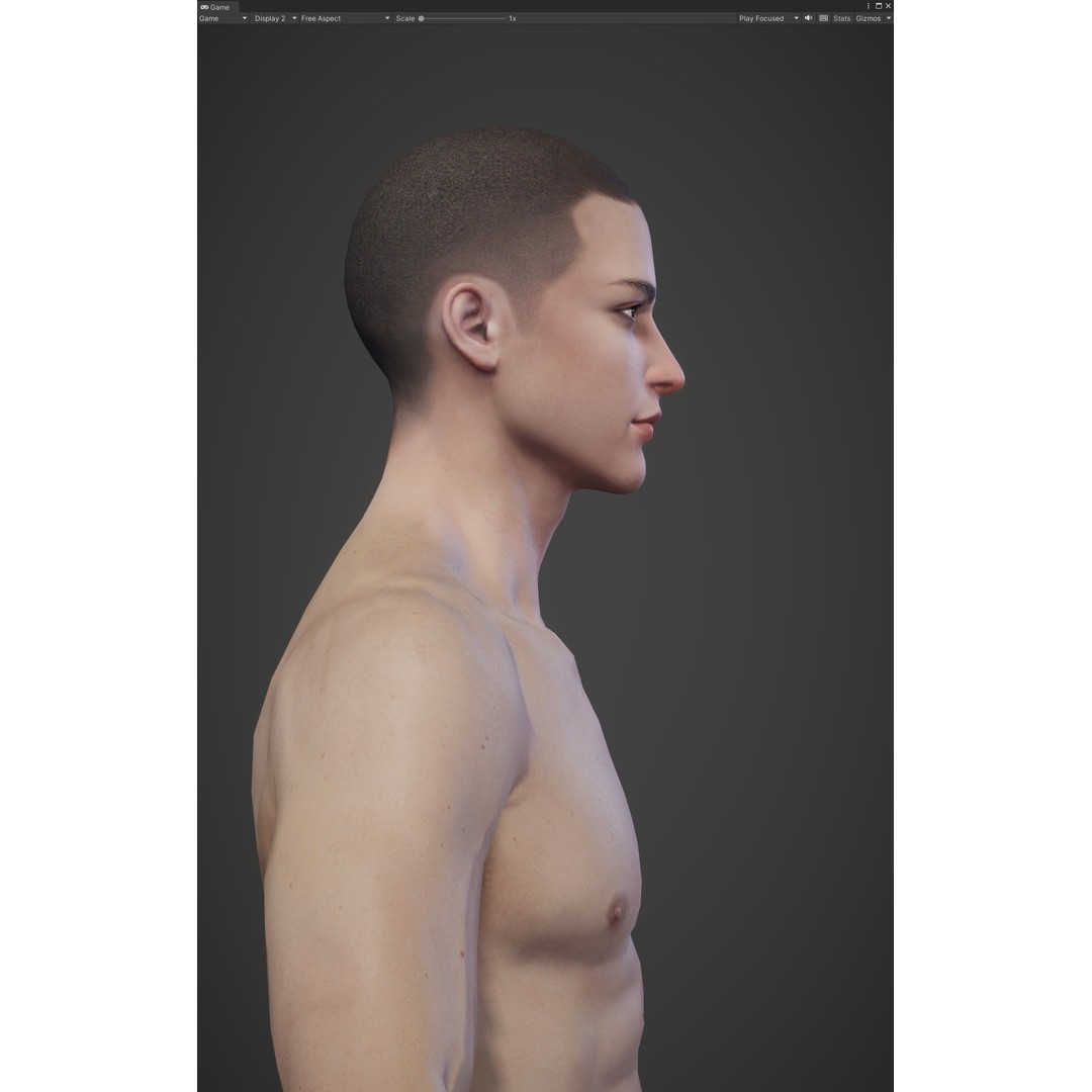 Fantasy Human Basemesh 3D Model – High Poly Rigged Low Poly Character - View 13