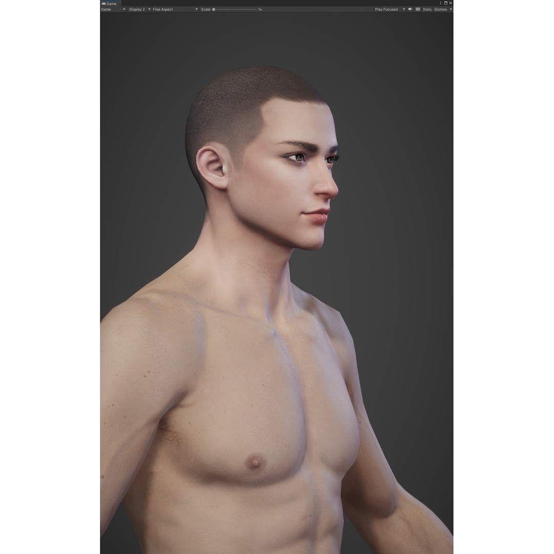 Fantasy Human Basemesh 3D Model – High Poly Rigged Low Poly Character - View 28